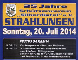 25 Jahre Schützenverein Silberdistel e.V. Strahlungen - Das Programm